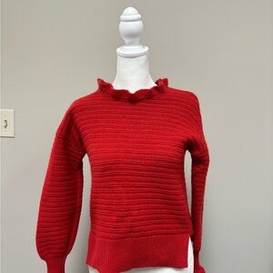 Madewell Red Women's Cowl Sweater